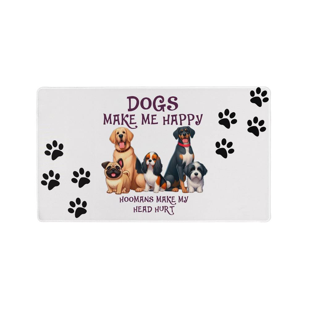 Dogs Make Me Happy - Gaming Mat