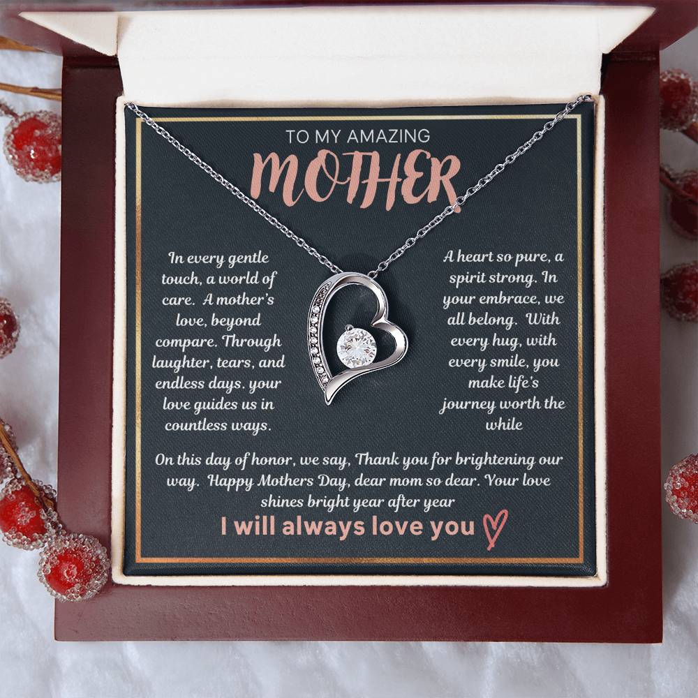 To My Amazing Mother - Forever Love Necklace