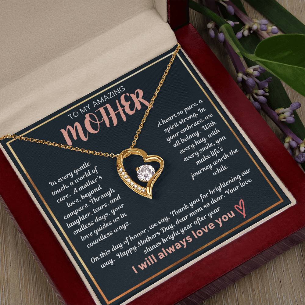 To My Amazing Mother - Forever Love Necklace