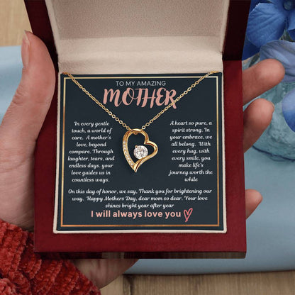 To My Amazing Mother - Forever Love Necklace