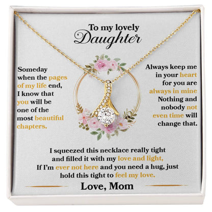 To My Lovely Daughter - Alluring Beauty Necklace (Yellow & White Gold Variants)