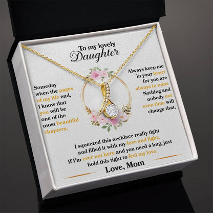 To My Lovely Daughter - Alluring Beauty Necklace (Yellow & White Gold Variants)