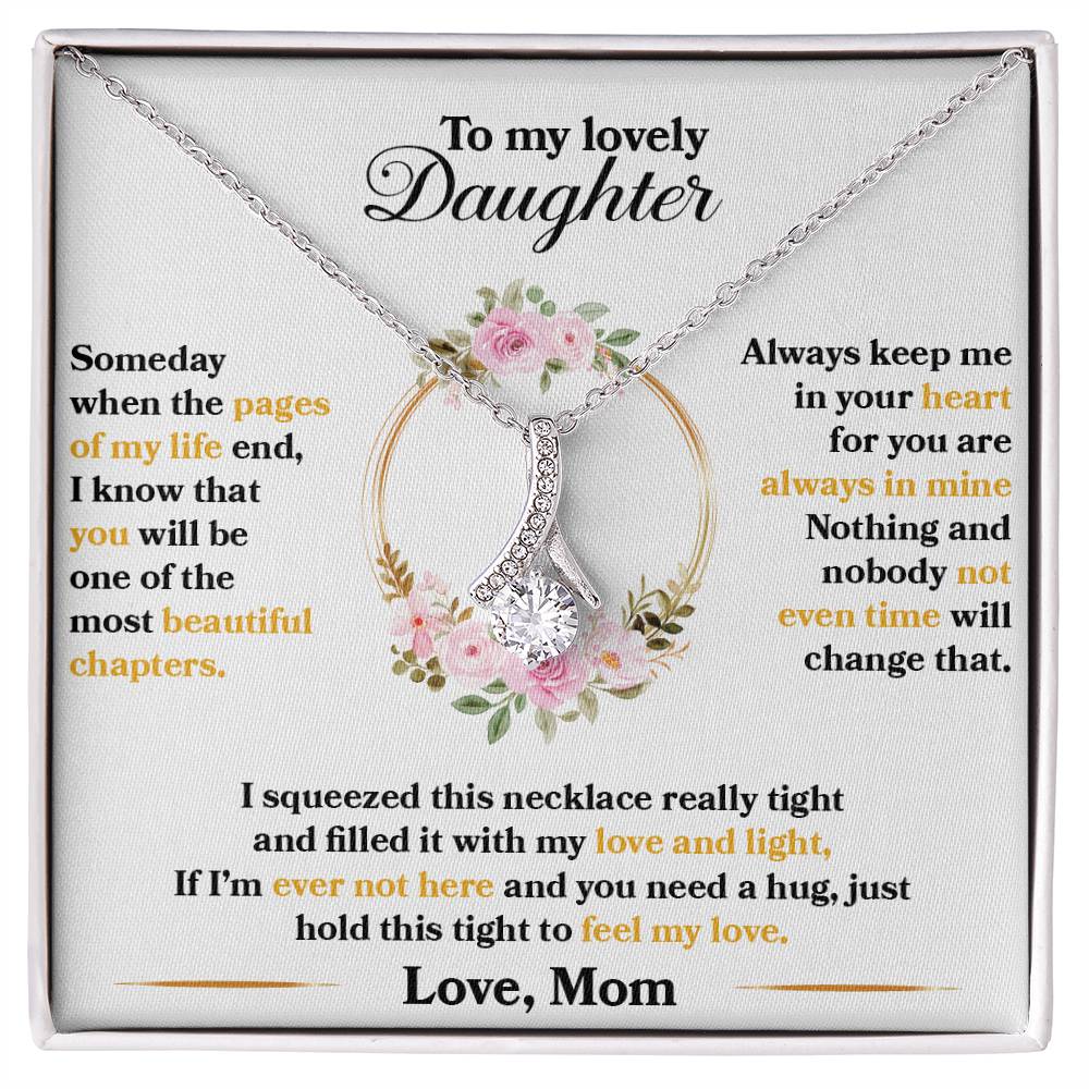 To My Lovely Daughter - Alluring Beauty Necklace (Yellow & White Gold Variants)