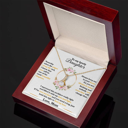 To My Lovely Daughter - Alluring Beauty Necklace (Yellow & White Gold Variants)