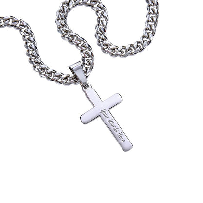 Old Lion to Young Lion - Cuban Chain Necklace with Cross