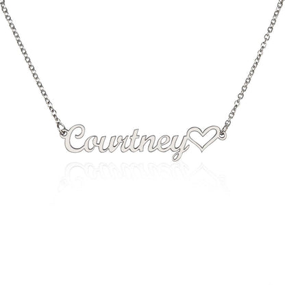 Journey Commemoration: Graduation Name Necklace Gift - Heart Name Necklace