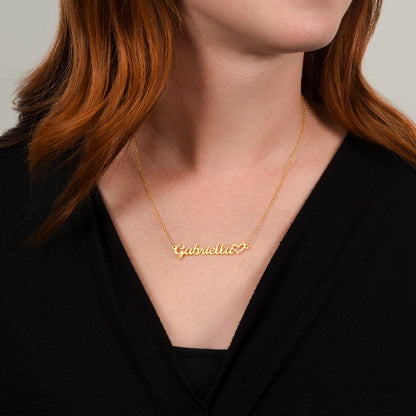 Journey Commemoration: Graduation Name Necklace Gift - Heart Name Necklace