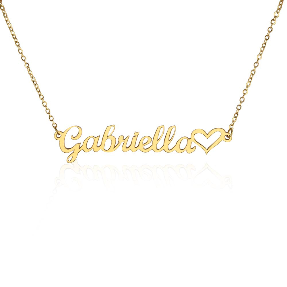 Journey Commemoration: Graduation Name Necklace Gift - Heart Name Necklace