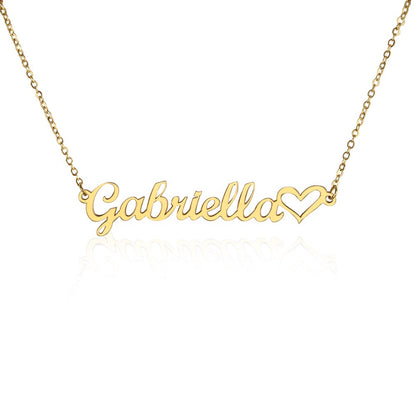 Journey Commemoration: Graduation Name Necklace Gift - Heart Name Necklace