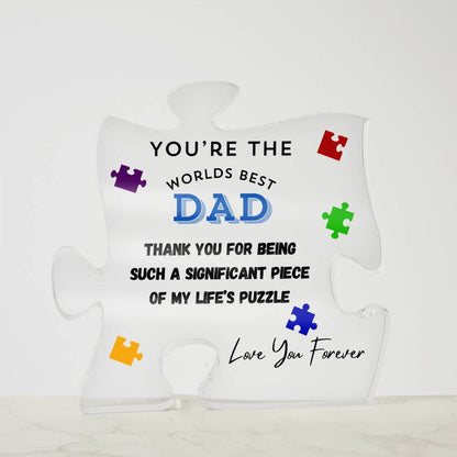 World's Best Dad Acrylic Puzzle Plaque