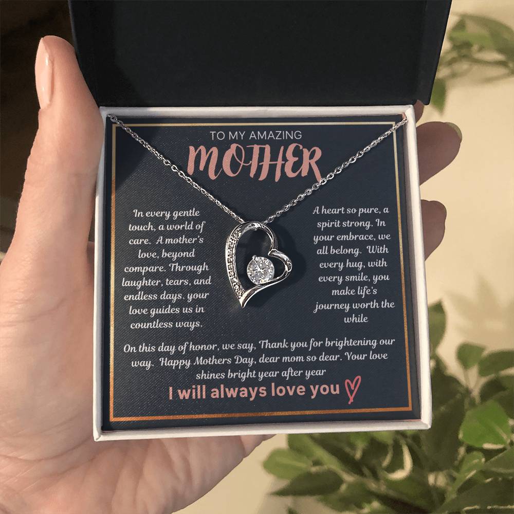 To My Amazing Mother - Forever Love Necklace