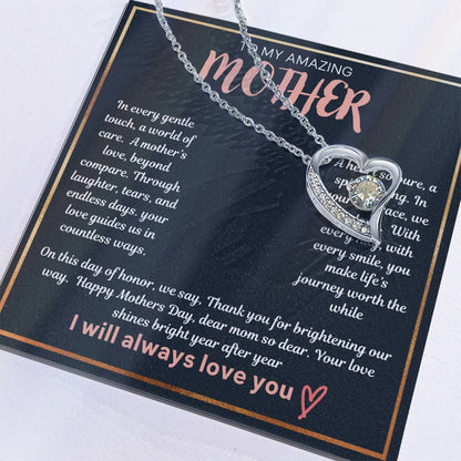 To My Amazing Mother - Forever Love Necklace