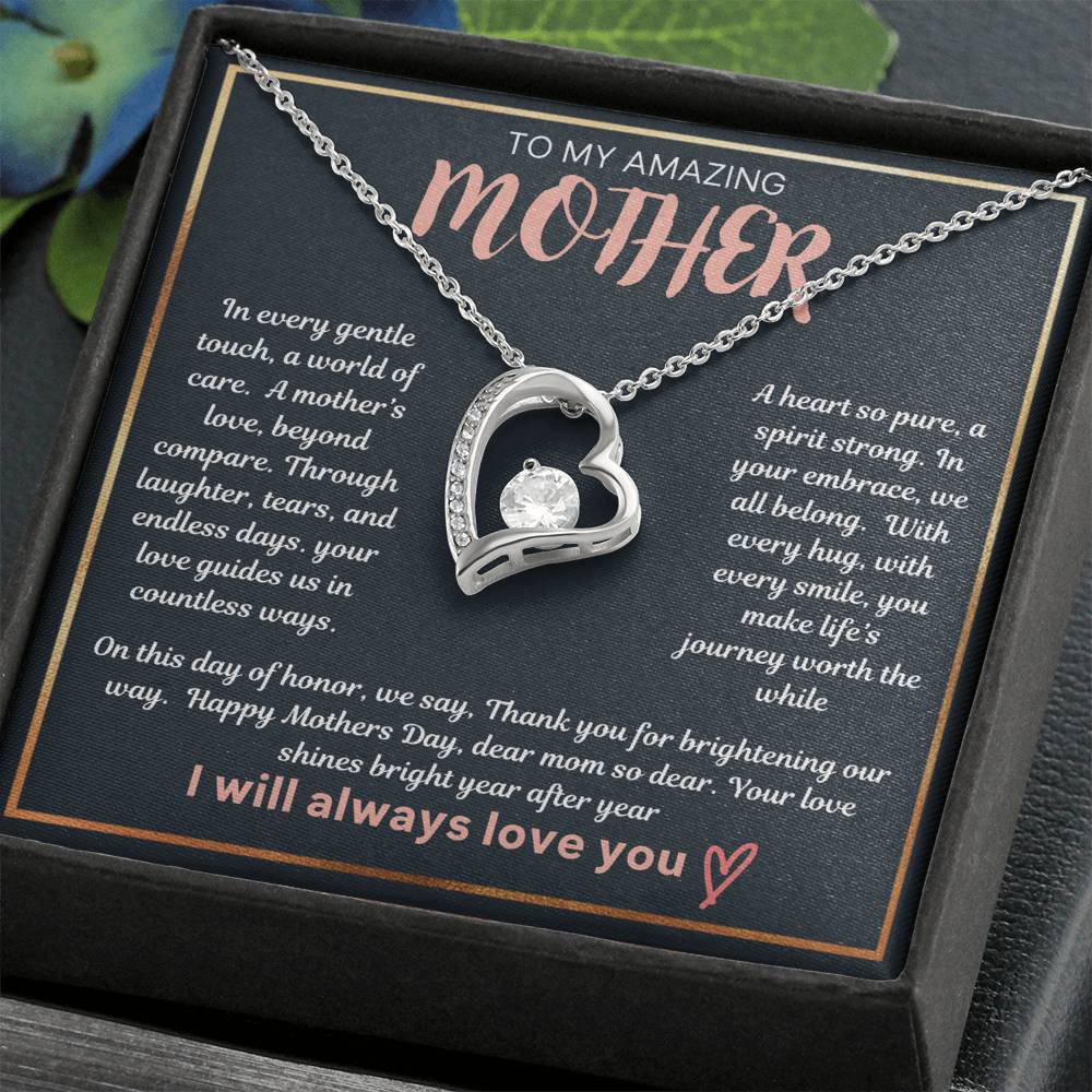 To My Amazing Mother - Forever Love Necklace