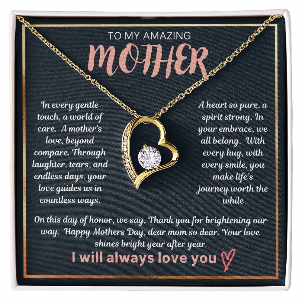 To My Amazing Mother - Forever Love Necklace